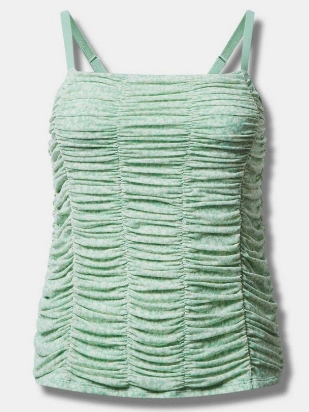 Torrid Ruched Mesh Hemlock Cropped Cami